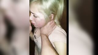 Beautiful white girl punched and fucked by her boyfriend.