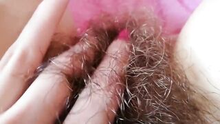 A very sensual hairy pussy.
