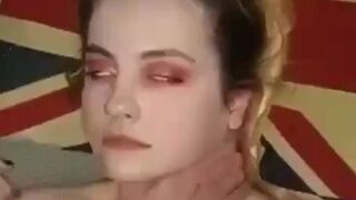 She is strangled during the sexual act until she almost dies.