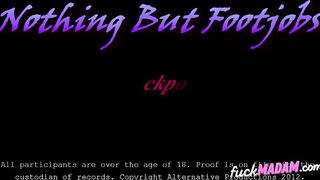 Amateur Cumshot Footjob Frenzy