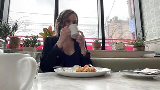 Hotel Window Threesome With Double Facial Finish for MILF and Friend